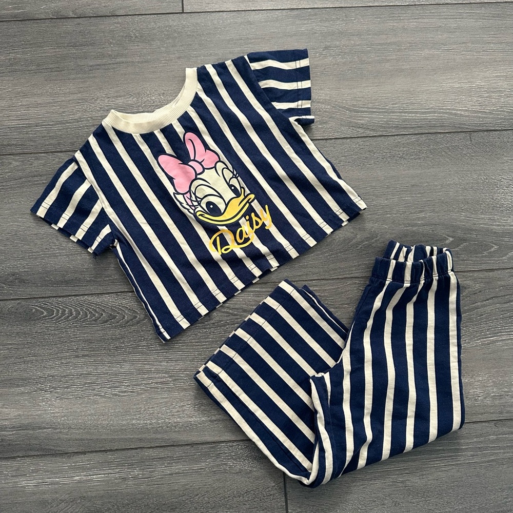 H&M Striped Disney Daisy Duck Matching Set